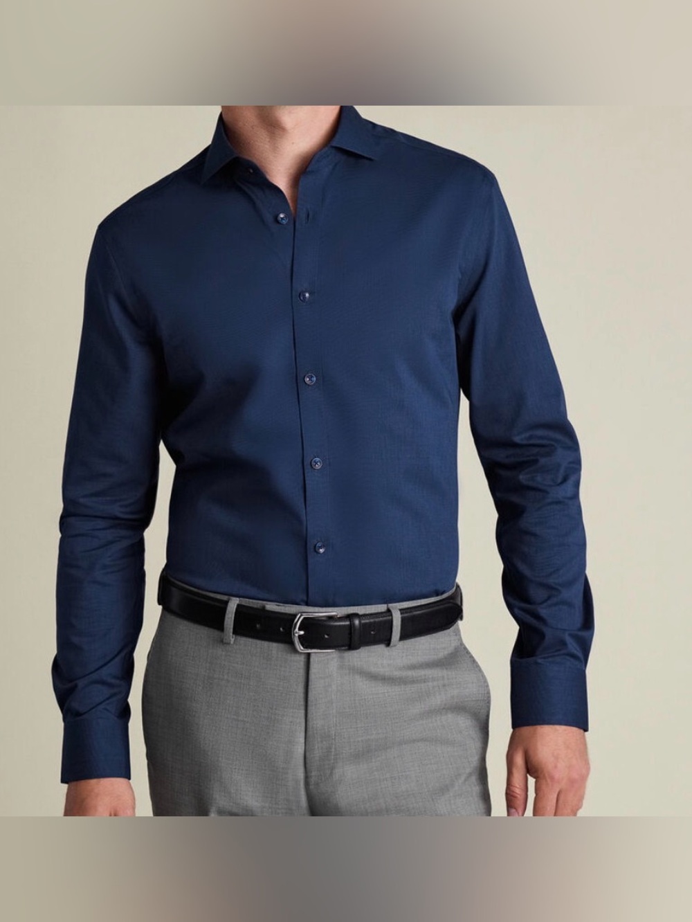 EUC (NWOT?) Charles Tyrwhitt Non-Iron Extra Slim Fit Stretch Poplin Buttondown